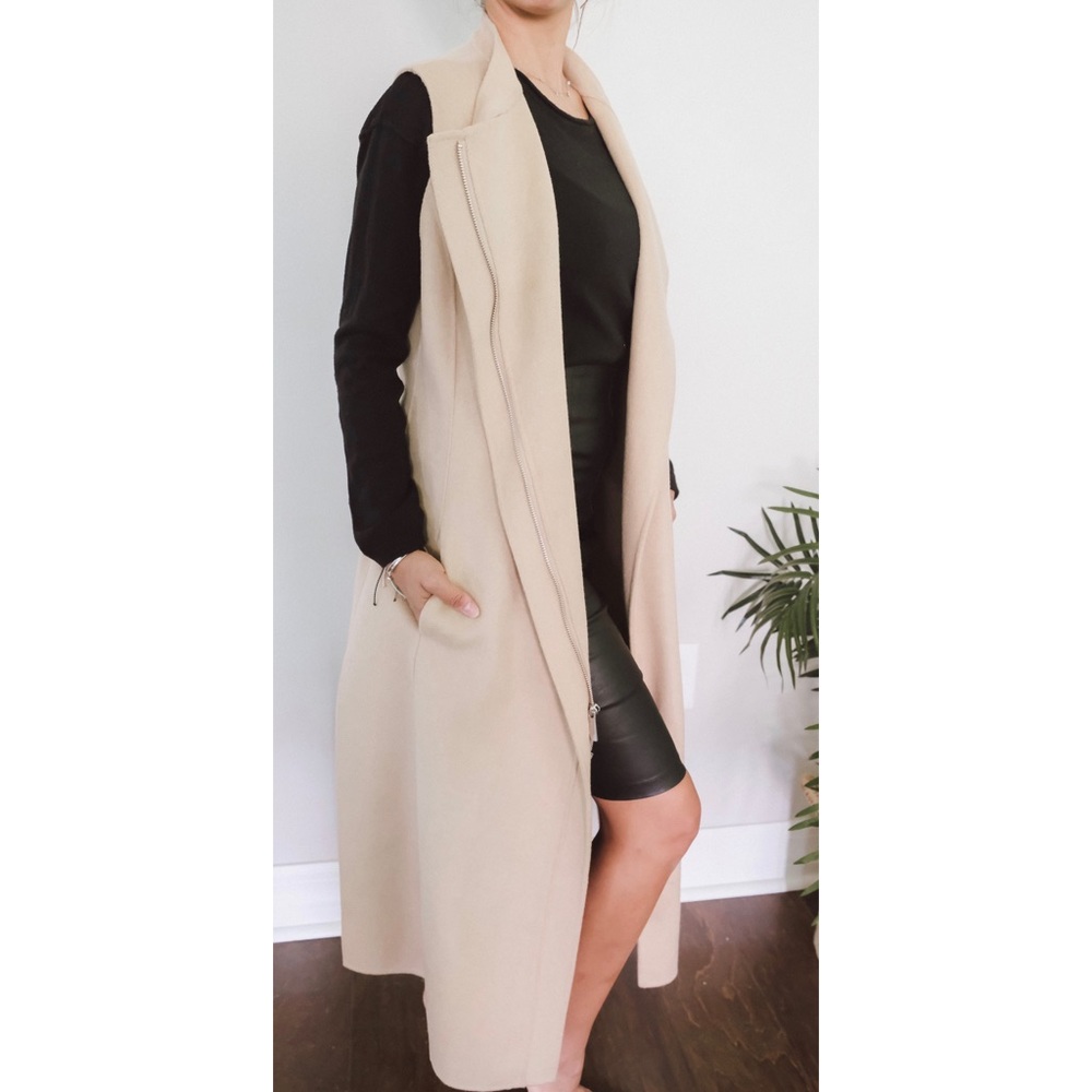 BCBG London Vest Coat, Wool Blend